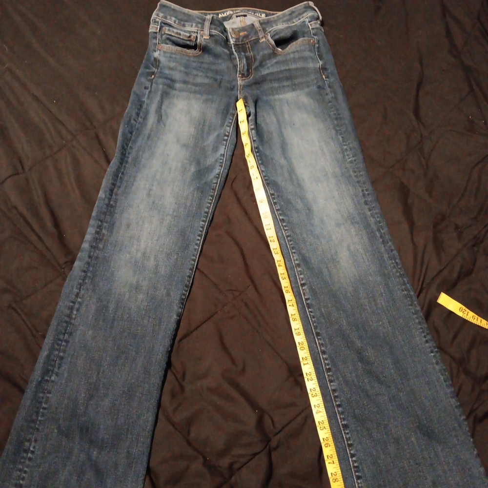 Classic Favorite Boyfriend American Eagle Boot Cut  Blue Women's Jeans 2017